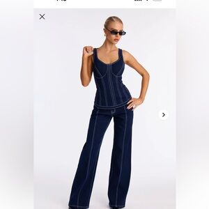 Fashion Nova Navy Denim Set